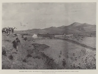 De allierede styrker i Kina, erobringen af Lianghiang af otte hundrede tyske infanterister og 45 1. bengalske lanserer